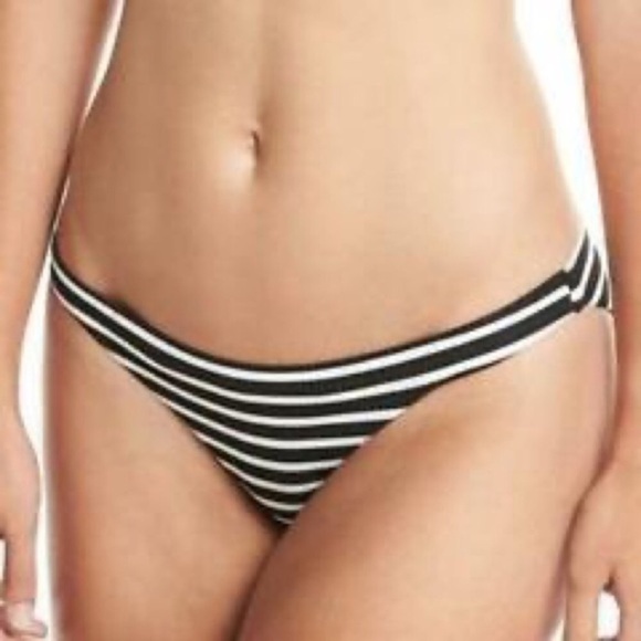 Vitamin A Luciana Full Coverage Bottom Marin Stripe Black@ - Picture 1 of 10